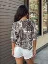 Espresso Paisley Blouse - Stitch And Feather
