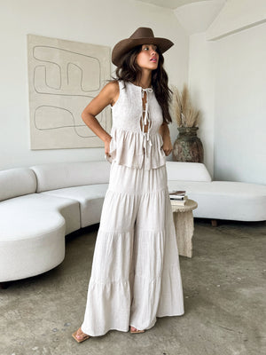 Dazed Tiered Wide Leg Pants - Stitch And Feather