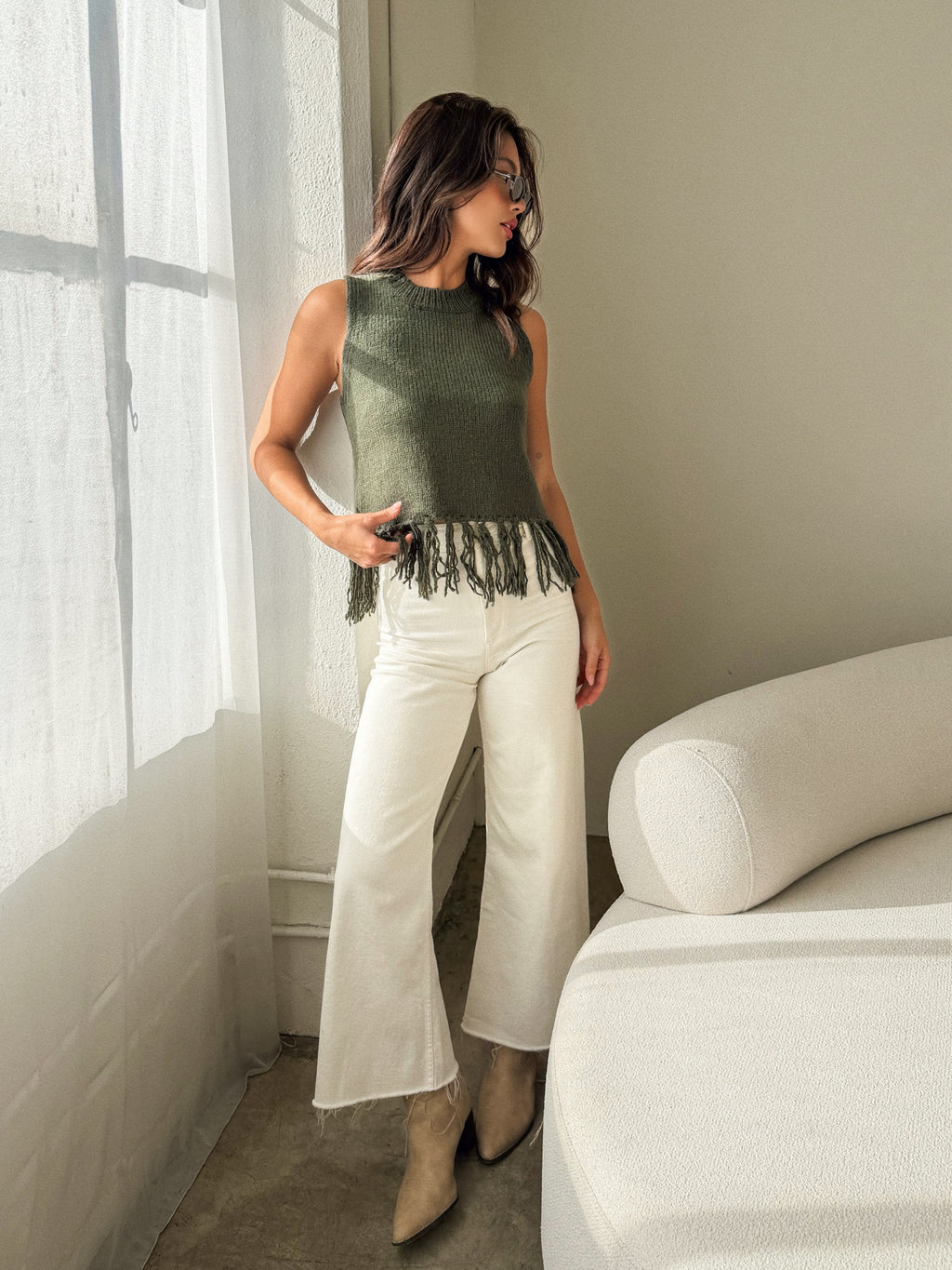 Veda Fringe Knit Tank