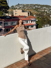It's a Sign Asymmetrical Top in Mocha - Stitch And Feather