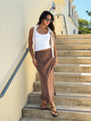 Skylar Vegan Suede Midi Skirt - Stitch And Feather