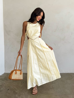 Lemon and Lace Midi Dress – Stitch And Feather