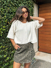 Beso Knit Top in ivory - Stitch And Feather