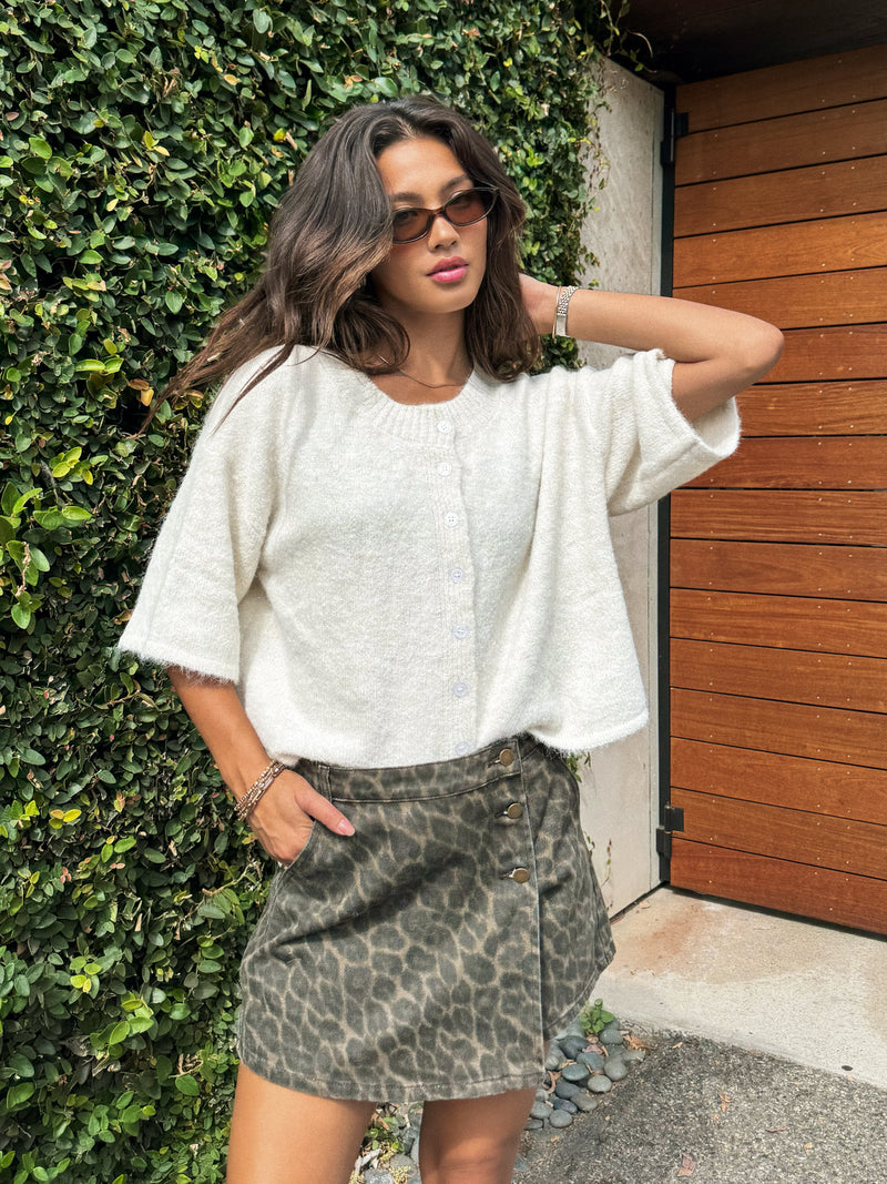 Beso Knit Top in ivory - Stitch And Feather