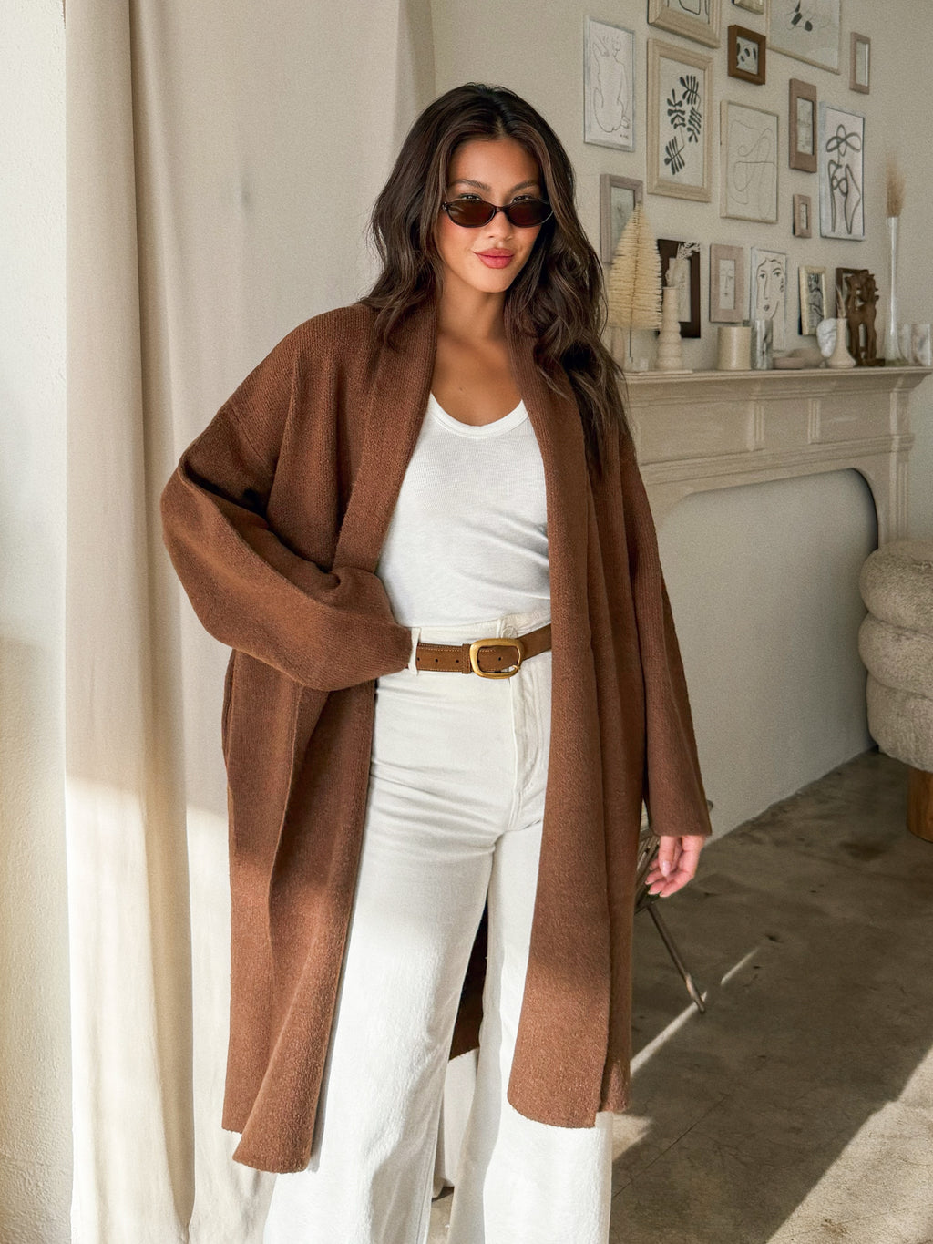 Harvest Knit Cardigan in Chestnut