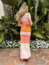 Passion Fruit Stripe Maxi Dress - Stitch And Feather