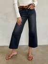 Strangers Cropped Wide Leg Jeans