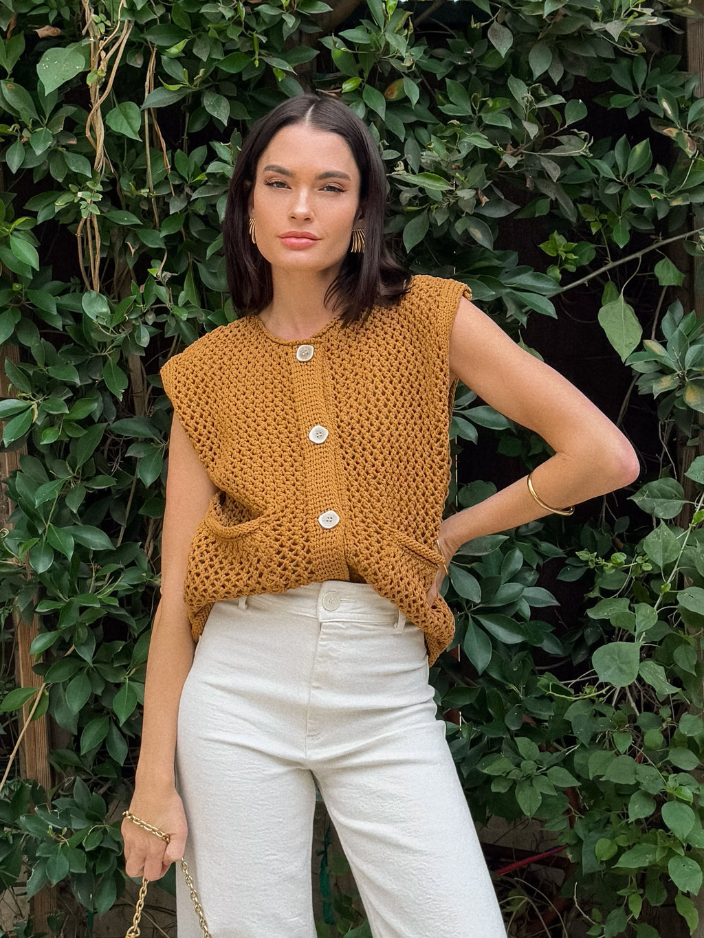 Vivianne Crochet Knit Top - Stitch And Feather