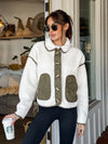 Fresh Start Quilted Shearling Jacket in Cream - Stitch And Feather