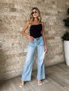 Kendall One Shoulder Top in Black