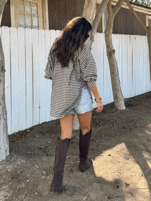 Beau Gingham Button Down - Stitch And Feather