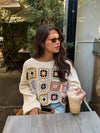Haisley Patchwork Crochet Sweater - Stitch And Feather