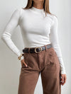 Enza Ribbed Long Sleeve in Ivory