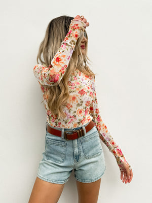 Sweet Nothings Floral Mesh Top - Stitch And Feather