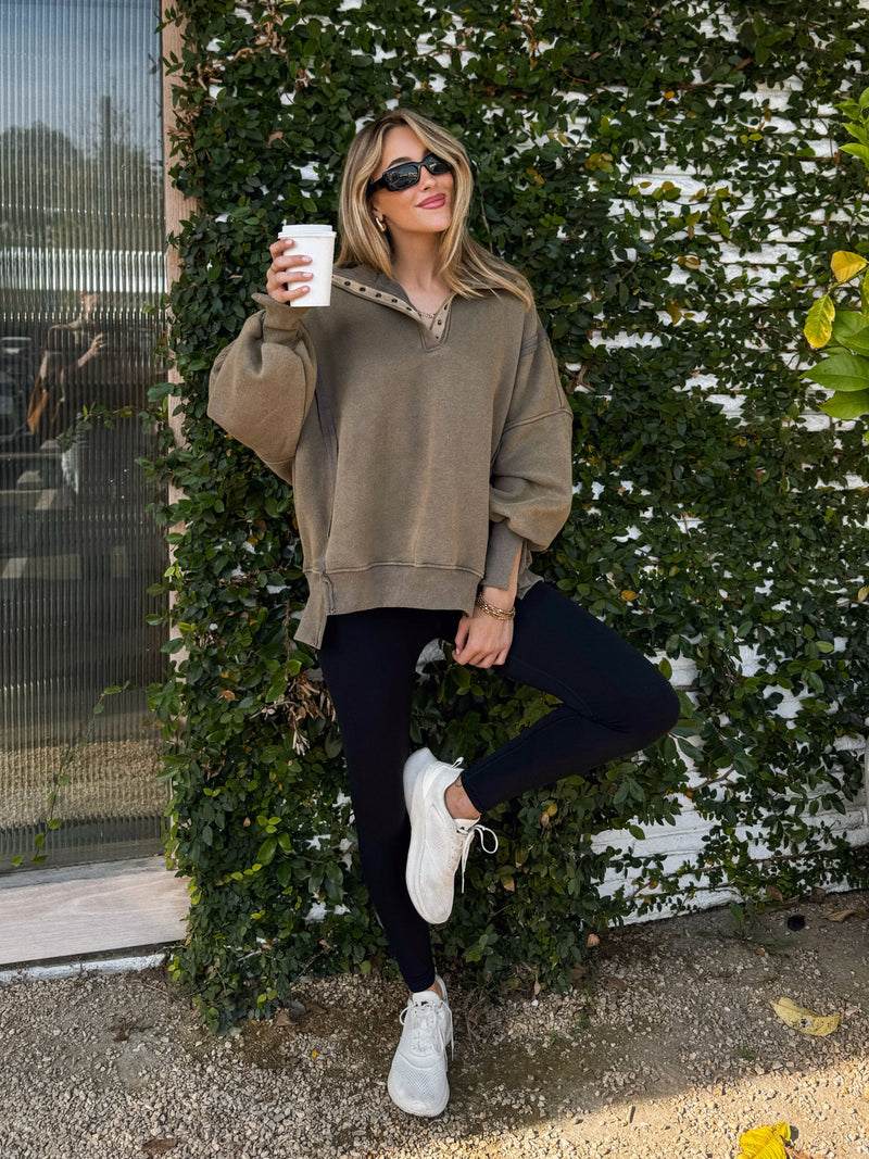 Toasted Toffee Half Zip Pullover – Stitch And Feather