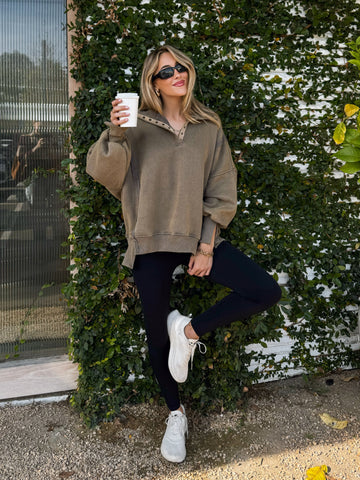 Toasted Toffee Half Zip Pullover – Stitch And Feather