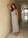 Soren Plaid Midi Dress in Khaki - Stitch And Feather
