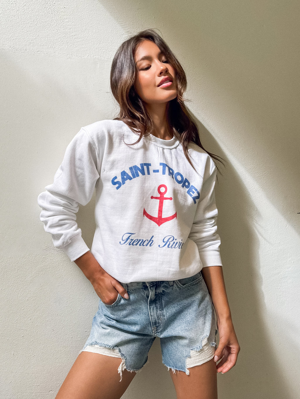 Saint Tropez Graphic Sweatshirt - Stitch And Feather