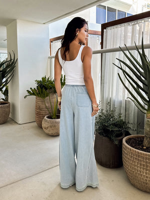 Pacific Denim Wide Leg Pants