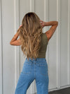 Over You Tank in Olive - Stitch And Feather