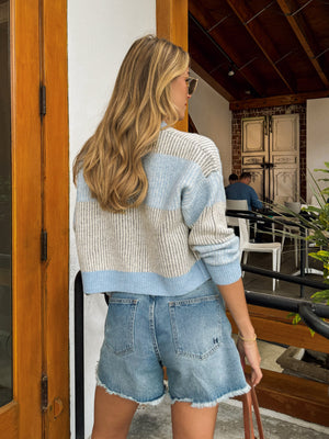 Ashlyn Stripe Knit Sweater - Stitch And Feather