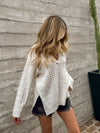 Enya Cable Knit Sweater in Cream