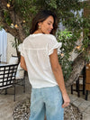 Francesca Smocked Top in White - Stitch And Feather