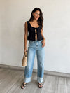 Alluring Tie Front Top in Black - Stitch And Feather