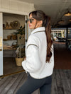 Fresh Start Quilted Shearling Jacket in Cream - Stitch And Feather