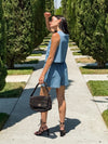 Let Loose Denim Tie Top - Stitch And Feather