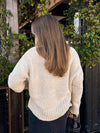 Chenille Knit Sweater in Taupe - Stitch And Feather