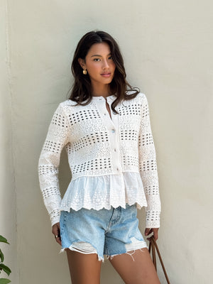 Calliope Lace Knit Sweater - Stitch And Feather