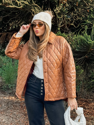 Harley Vegan Leather Quilted Jacket - Stitch And Feather