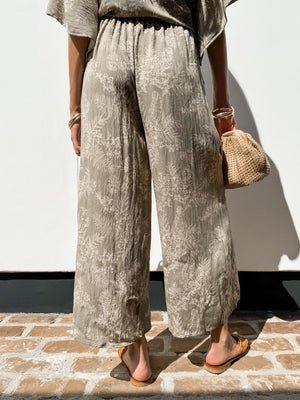 Marseille Wide Leg Pants in Olive - Final Sale - Stitch And Feather