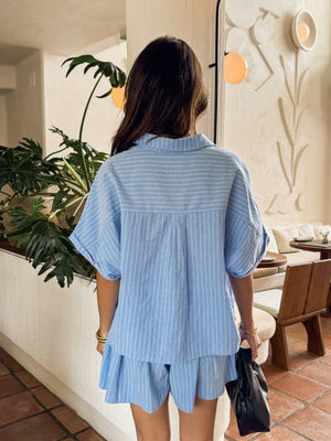Ibiza Stripe Button Down - Stitch And Feather