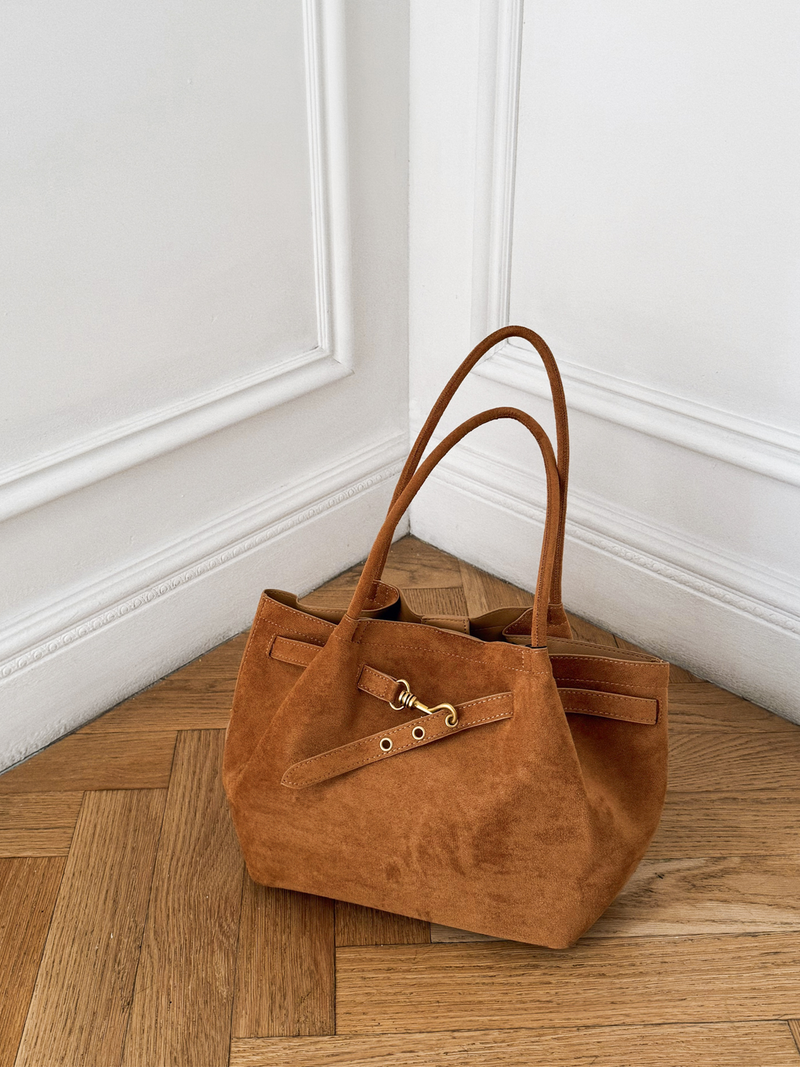 Alora Vegan Suede Shoulder Bag - Stitch And Feather