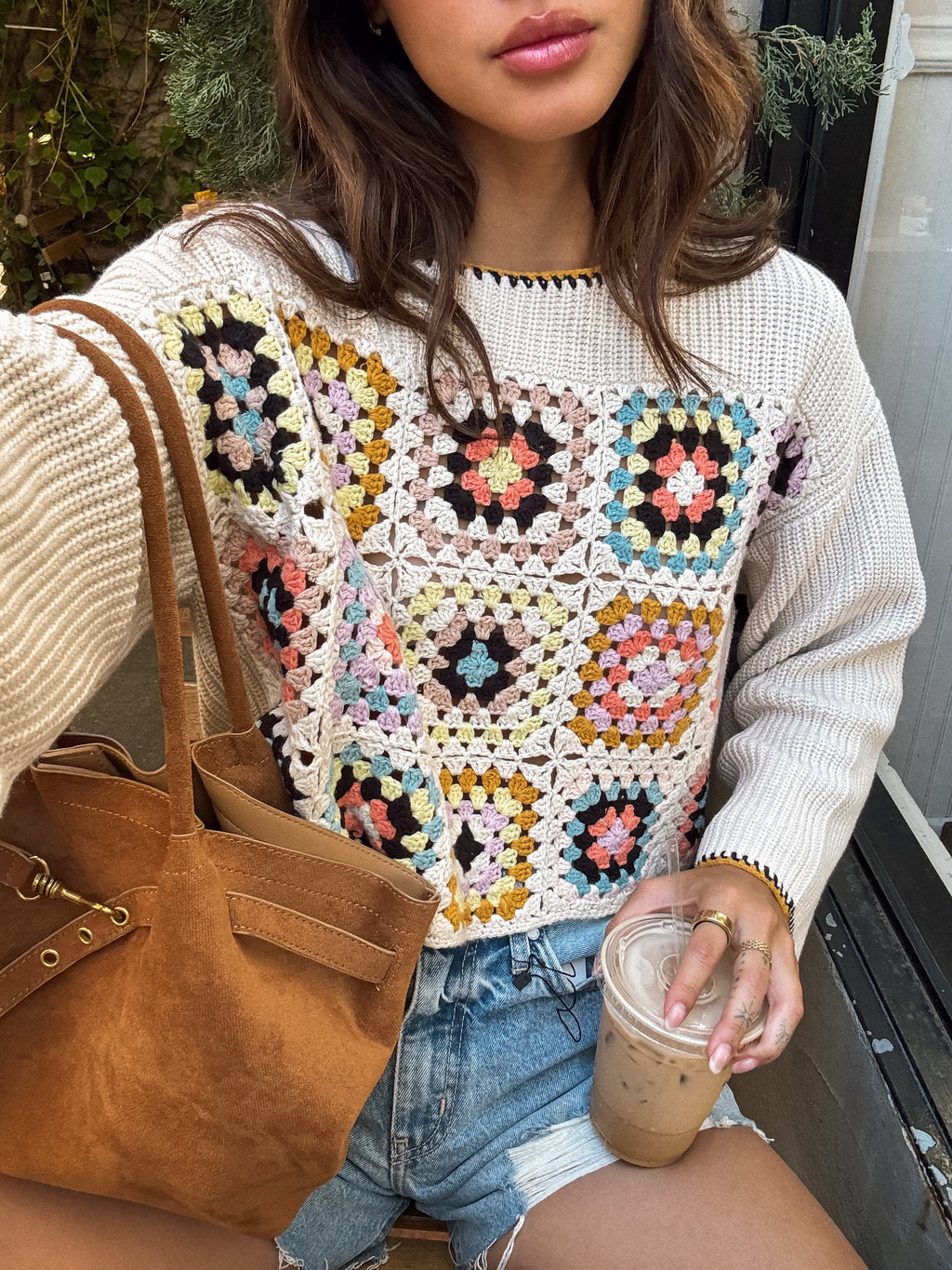 Haisley Patchwork Crochet Sweater