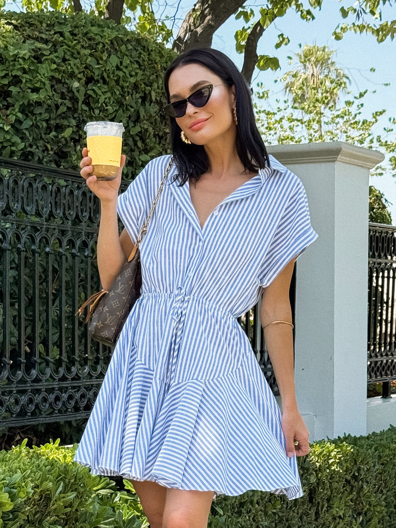 Juliette Striped Mini Dress - Stitch And Feather