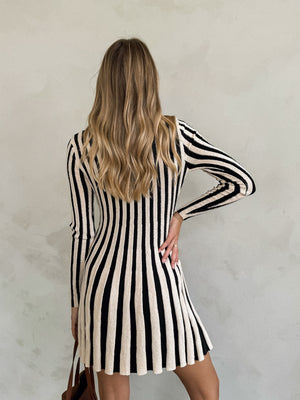 Gianna Stripe Knit Mini Dress
