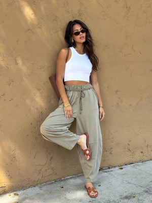 Lola Crop Tank in White - Stitch And Feather