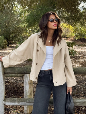Tatum Asymmetrical Button Jacket