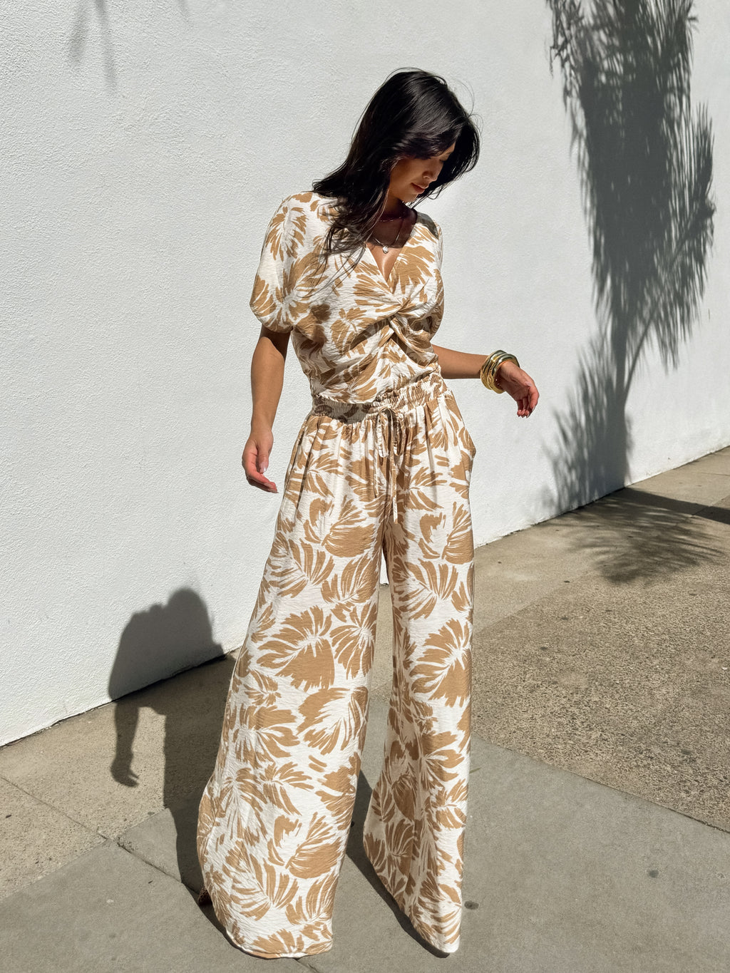 Botanical Wide Leg Pants - Stitch And Feather