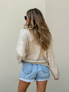 Lazy Days Two Tone Sweater - Stitch And Feather