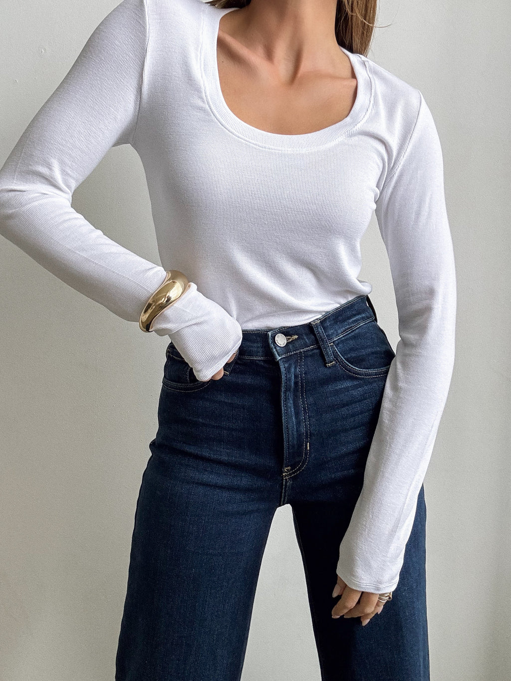 Holding On Long Sleeve in White