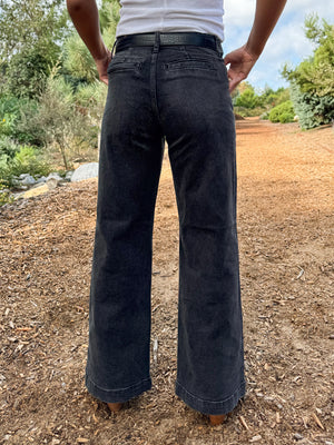 Wide Leg Jeans - Stitch And Feather