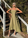 Olive Grove Maxi Dress - Stitch And Feather