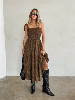 Blythe Gingham Midi Dress