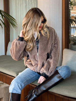 Audrina Oversized Faux Fur Jacket - Stitch And Feather