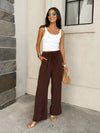 Marlena Flowy Pants in Brown - Stitch And Feather