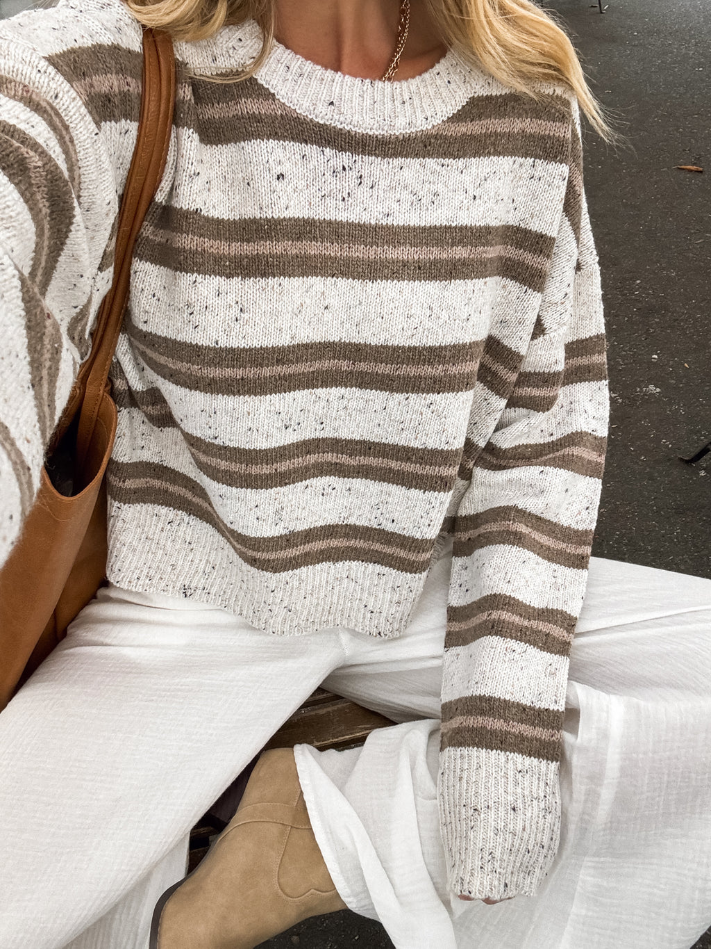 Alpaca Stripe Knit Sweater